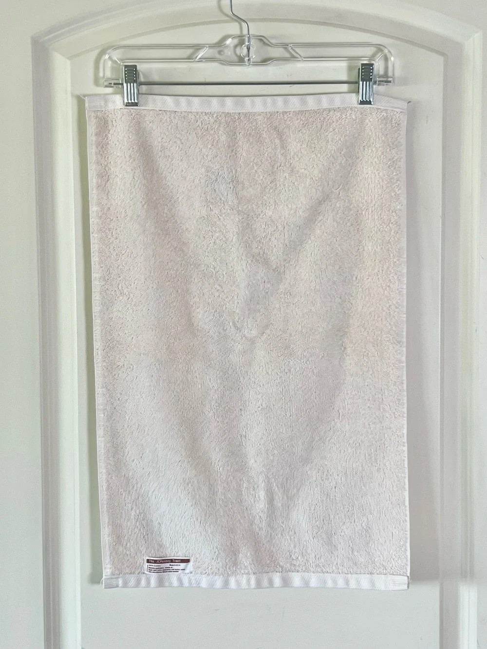 Vintage JCPenney 100% Cotton Hand Towel Blue Green Ditsy Floral 24x15